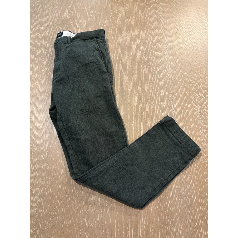 J.Crew Stretch Men's‎ 31x32 484 Slim Gray Wool Blend Flat Front Dress Pants